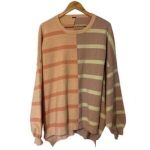Free people Multicolor Striped Sweater oversized
